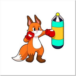 Fox Boxer Punching bag Posters and Art